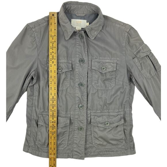 J.Crew Y2K Utility Jacket Medium Green Broken-In Twill Chore Barn Coat - Picture 8 of 11